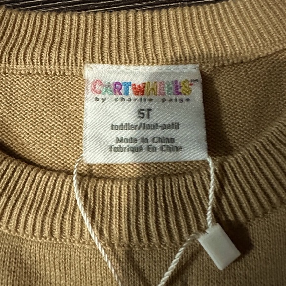 Cartwheels Fuzzy Bear Sweater, sz 5, NWTS - Picture 4 of 4